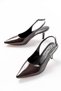 St-1152 Brown Patent Leather Daily 7 cm Heeled Women's Shoes - 3