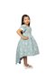 Girls Green Tulle Floral Dress - 2