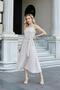 Women's Silky Modal Fabric Suspender Skirt Kiloş Knee Length Summer Evening Dress-Beige - 2