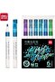 HM114-B 2mm Bullet Tip Metallic Acrylic Markers 6-Piece Set - 5
