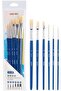 73922 Artist Paint Brush with Birch Handles 7-Pieces Set, Mixed Sizes