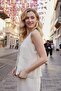 Women's Lycra-Free Linen Fabric Underwire Collar Flato Pocket Buttoned Vest-Beige - 4