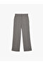 Wide Leg Fabric Trousers with Pocket Detail - 3