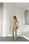 Women's Gold Button Detailed Blazer Vest and Trousers Set – New Season123