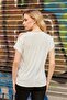 Women's Modal Combed Cotton Wide Zero Neck Off Shoulder Low Shoulder Blouse with Accessories-Cream - 5