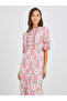 All-Over Print Maxi Dress with Button Front - 3