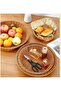 FFD Round Rattan Basket Hand Woven Round Rattan Serving Tray Woven Bread Basket Wicker Tray Basket - 8