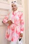 Patterned Hijab Shirt Powder 700