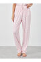 Women Pink Stripe and Bow Print Piped Shirt and Pyjama Set - 6