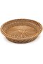 FFD Round Rattan Basket Hand Woven Round Rattan Serving Tray Woven Bread Basket Wicker Tray Basket