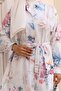 Patterned Hijab Shirt Stone Color 702 - 2