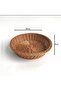 FFD Round Rattan Basket Hand Woven Round Rattan Serving Tray Woven Bread Basket Wicker Tray Basket - 6