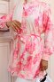 Patterned Hijab Shirt Pink 700 - 2