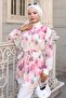 Patterned Hijab Shirt Dusty Rose 702 - 4