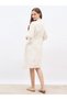 Women White Schiffli Bell Sleeves Shirt Knee-Length Dress - 5