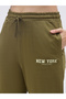 Khaki Slogan Print Boxy T-Shirt and Wide Leg Joggers Co-Ords - 7