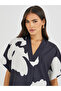 Floral Print Batwing Sleeve V-Neck Maxi Dress - 4