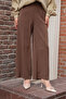 Women's Pallazzo Trousers Brown - 3