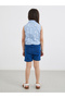 Star Print Denim Shirt and Shorts Set - 5