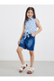 Star Print Denim Shirt and Shorts Set - 2