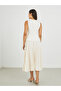 Solid Sleeveless Blazer Midi Dress - 5