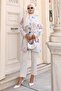 Patterned Hijab Shirt Stone Color 702 - 3