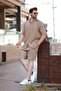 طقم شورت وقميص رجالي من Camel بتصميم أساسي - E7321