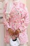 Patterned Hijab Shirt Pink 704 - 2