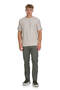 Khaki Regular Fit Patterned Cotton Jogger Trousers with Side Pockets - 2