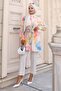 Patterned Hijab Shirt Yellow 703 - 3