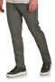 Khaki Regular Fit Patterned Cotton Jogger Trousers with Side Pockets