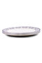 Callista 14.2 inch Hand-Glazed Ceramic Oval Platter (Purple & White Set Of 4) - 2
