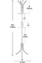 Standing Metal Coat Rack Hat Hanger 11 Hook For Jacket, Purse, Scarf Rack, Umbrella Tree - 6