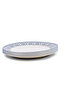 Plethora 12 inch Porcelain Chop Plate (Grey & White, Set Of 4)