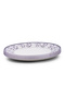 Callista 12 inch Ceramic Chop Plate (Purple & White, Set Of 6)