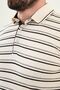 Striped Slim Fit Polo Neck Men's T-Shirt Ecru-Grey - 36852.25Y - 2