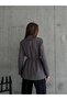 Women's Anthracite Waist Tie Blazer Jacket - 3