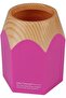 Pencil-Shaped Pen Stand, Pink - 3