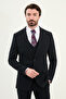 Straight Slim Fit Mono Collar Classic Men's Suit Dark Navy - 45395.25Y - 4
