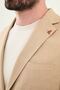 Straight Slim Fit Mono Collar Linen Men's Jacket Beige - 41455.25Y - 2