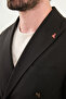 Straight Slim Fit Wide Collar Double Breasted Men's Suit Dark Brown - 45389.25Y - 2