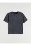 Lcw Vision Anthracite Crew Neck Heart Embroidery Oversize Women's T-Shirt S5Rd91Z8Nvy25 - 5