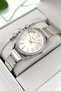 Steel Cord Steel Case Women Wrist Watch, 3 Atm Waterproof Silver Zmfer190