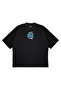 Unisex Oversize Anti Social Blue Printed Thick Fabric (240Gsm) T-Shirt