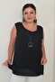 Women's Chiffon Sleeveless Plus Size Blouse - 3