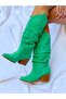 Terry Green Cowboy Suet 6 cm Heel Dallas Boots - 3