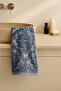 Marrakech 100% Cotton Hand Face Towel Yarn Dyed Natural Soft Luxury 50X75 Navy Blue