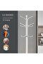 Metal Coat Rack Stand with Natural Marble Base, Free Standing Hall Tree with 12 Hooks for Hanging Sc - 8