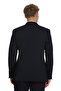 Navy Blue Slim Fit Pointed Collar Classic Suit - 8