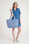 Premium Cotton Woven Women's Colorful Striped Beach Bag / Shoulder Bag - 4